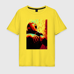 Футболка оверсайз мужская Trainspotting Scream, цвет: желтый