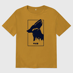 Футболка оверсайз мужская Love Death And Robots Доброй охоты, цвет: горчичный