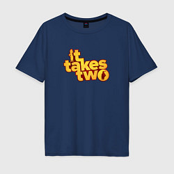 Мужская футболка оверсайз It Takes Two Logo