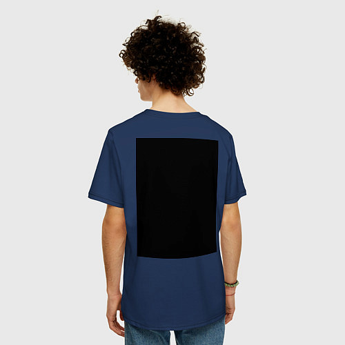 Мужская футболка оверсайз Haseul / Тёмно-синий – фото 4