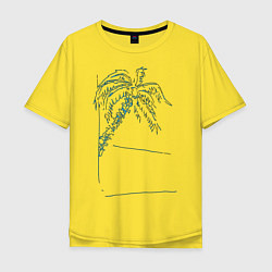 Футболка оверсайз мужская Пальма, цвет: желтый