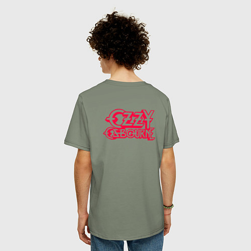 Мужская футболка оверсайз Ozzy Osbourne Оззи Осборн спина Z / Авокадо – фото 4