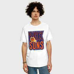 Футболка оверсайз мужская PHX Suns, цвет: белый — фото 2