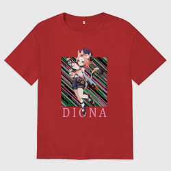 Футболка оверсайз мужская Диона Genshin Impact, цвет: красный