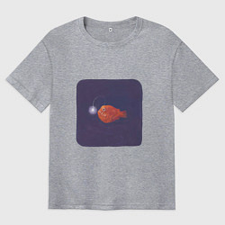 Футболка оверсайз мужская Удильщик, цвет: меланж