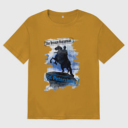 Футболка оверсайз мужская The Bronze Horseman, цвет: горчичный