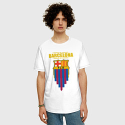 Футболка оверсайз мужская Барселона Испания, цвет: белый — фото 2