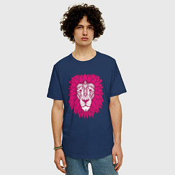 Футболка оверсайз мужская Pink Lion, цвет: тёмно-синий — фото 2