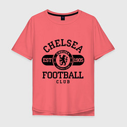 Футболка оверсайз мужская Chelsea Football Club, цвет: коралловый