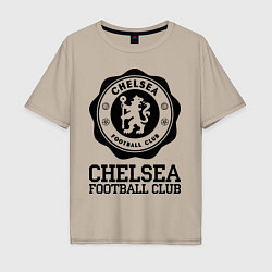 Футболка оверсайз мужская Chelsea FC: Emblem, цвет: миндальный