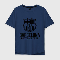 Футболка оверсайз мужская Barcelona FC, цвет: тёмно-синий