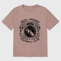 Футболка оверсайз мужская Real Madrid MFC, цвет: пыльно-розовый