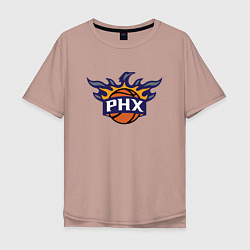 Футболка оверсайз мужская Phoenix Suns, цвет: пыльно-розовый