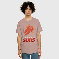 Футболка оверсайз мужская Suns Basketball, цвет: пыльно-розовый — фото 2