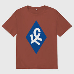 Футболка оверсайз мужская Фк Крылья Советов, цвет: кирпичный