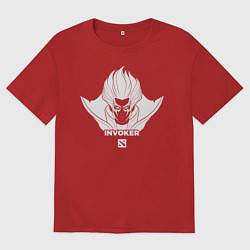 Футболка оверсайз мужская Invoker из Доты 2, цвет: красный