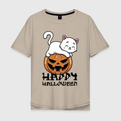 Мужская футболка оверсайз Kitten & Pumpkin