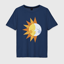 Мужская футболка оверсайз Sun and Moon