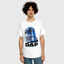 Футболка оверсайз мужская Daf Truck, цвет: белый — фото 2