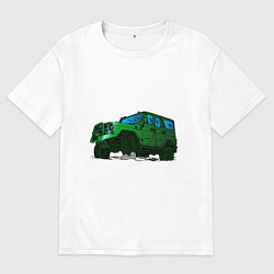 Футболка оверсайз мужская УАЗ Хантер I Hunter, цвет: белый