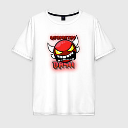 Футболка оверсайз мужская Geometry Dash, цвет: белый