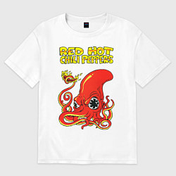 Футболка оверсайз мужская RED HOT CHILI PEPPERS, цвет: белый