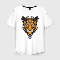 Футболка оверсайз мужская Tiger Style, цвет: белый