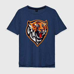 Футболка оверсайз мужская Tiger Scream, цвет: тёмно-синий