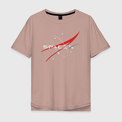 Мужская футболка оверсайз Space X