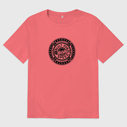 Футболка оверсайз мужская Hot Wheels Built for speed, цвет: коралловый