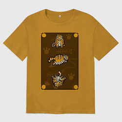 Мужская футболка оверсайз Три тигра