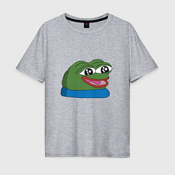 Футболка оверсайз мужская Pepe happy Пепе хеппи, цвет: меланж