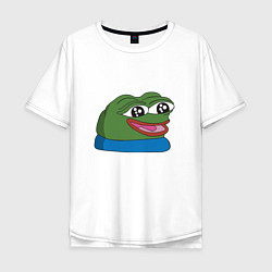 Футболка оверсайз мужская Pepe happy Пепе хеппи, цвет: белый