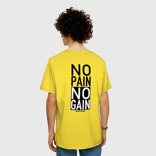 Мужская футболка оверсайз Train UP / Желтый – фото 4