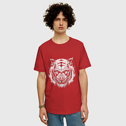 Футболка оверсайз мужская Man Tiger, цвет: красный — фото 2