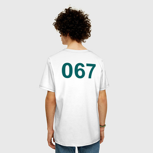 Мужская футболка оверсайз Игрок 067 / Белый – фото 4
