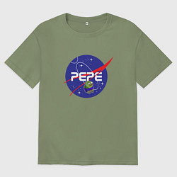 Футболка оверсайз мужская Pepe Pepe space Nasa, цвет: авокадо
