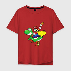 Футболка оверсайз мужская Yoshi&Mario, цвет: красный