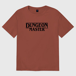 Футболка оверсайз мужская DUNGEON MASTER ГАЧИМУЧИ ЧЁРНЫЙ ЛОГО, цвет: кирпичный