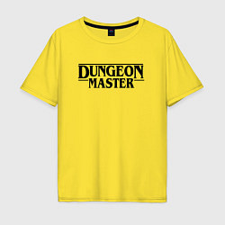 Футболка оверсайз мужская DUNGEON MASTER ГАЧИМУЧИ ЧЁРНЫЙ ЛОГО, цвет: желтый