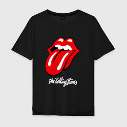 Футболка оверсайз мужская Rolling Stones Роллинг Стоунз, цвет: черный