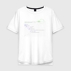 Футболка оверсайз мужская Код Создателя - для программиста, цвет: белый