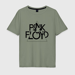 Футболка оверсайз мужская PINK FLOYD LOGO ПИНК ФЛОЙД, цвет: авокадо