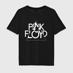 Футболка оверсайз мужская PINK FLOYD LOGO ПИНК ФЛОЙД ЛОГОТИП, цвет: черный