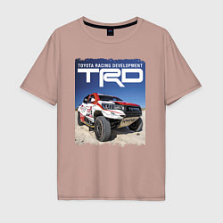 Футболка оверсайз мужская Toyota Racing Development, desert, цвет: пыльно-розовый