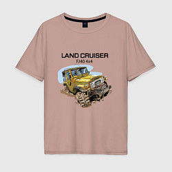 Мужская футболка оверсайз Toyota Land Cruiser FJ 40 4X4