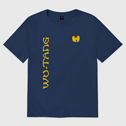 Футболка оверсайз мужская WU TANG CLAN LOGO YELLOW, цвет: тёмно-синий
