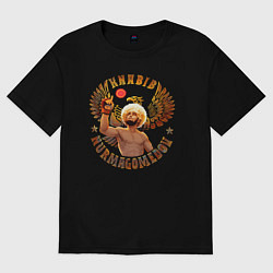 Футболка оверсайз мужская Khabib Nurmagomedov Art, цвет: черный