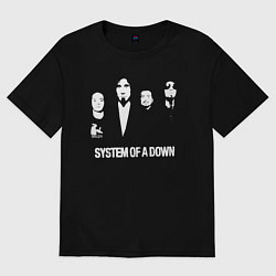 Футболка оверсайз мужская Состав группы System of a Down, цвет: черный