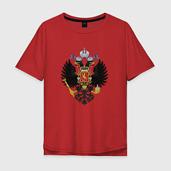 Футболка оверсайз мужская Черный орел Российской империи, цвет: красный